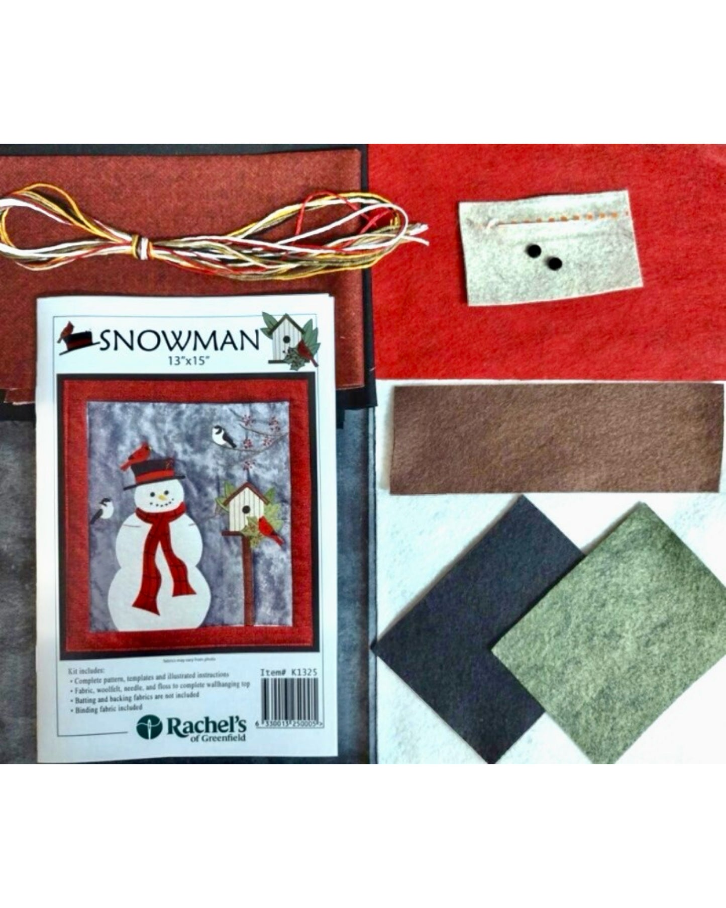 Snowman Quilted Wall Hanging Kit by Rachel's of Greenfield