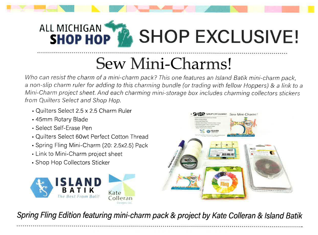 2026 All Michigan Shop Hop Exclusive: Sew Mini-Charm Set PRE-ORDER