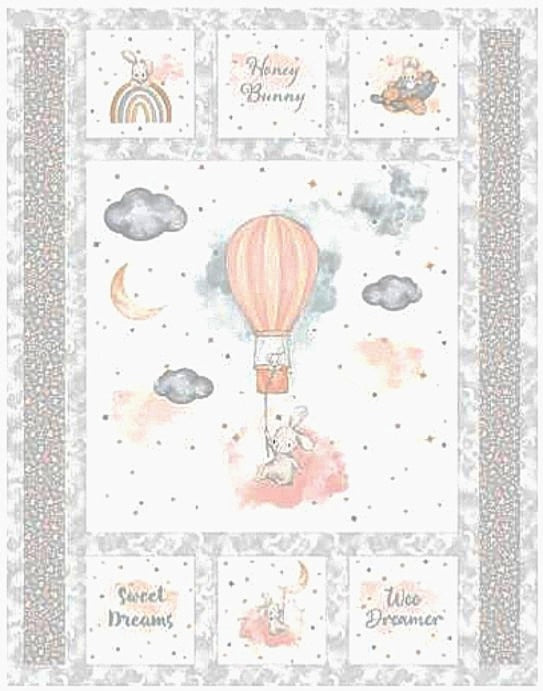 Minky Panel Quilt Kit - Honey Bunny