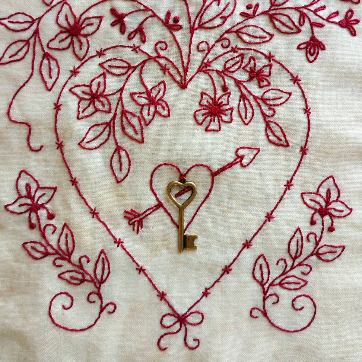 Hearts & Flowers Valentine Pattern by Bird Brain Designs