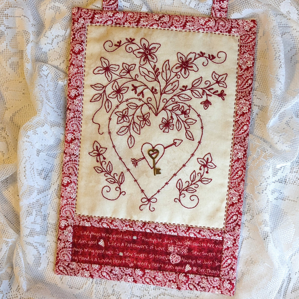 Hearts & Flowers Valentine Pattern by Bird Brain Designs