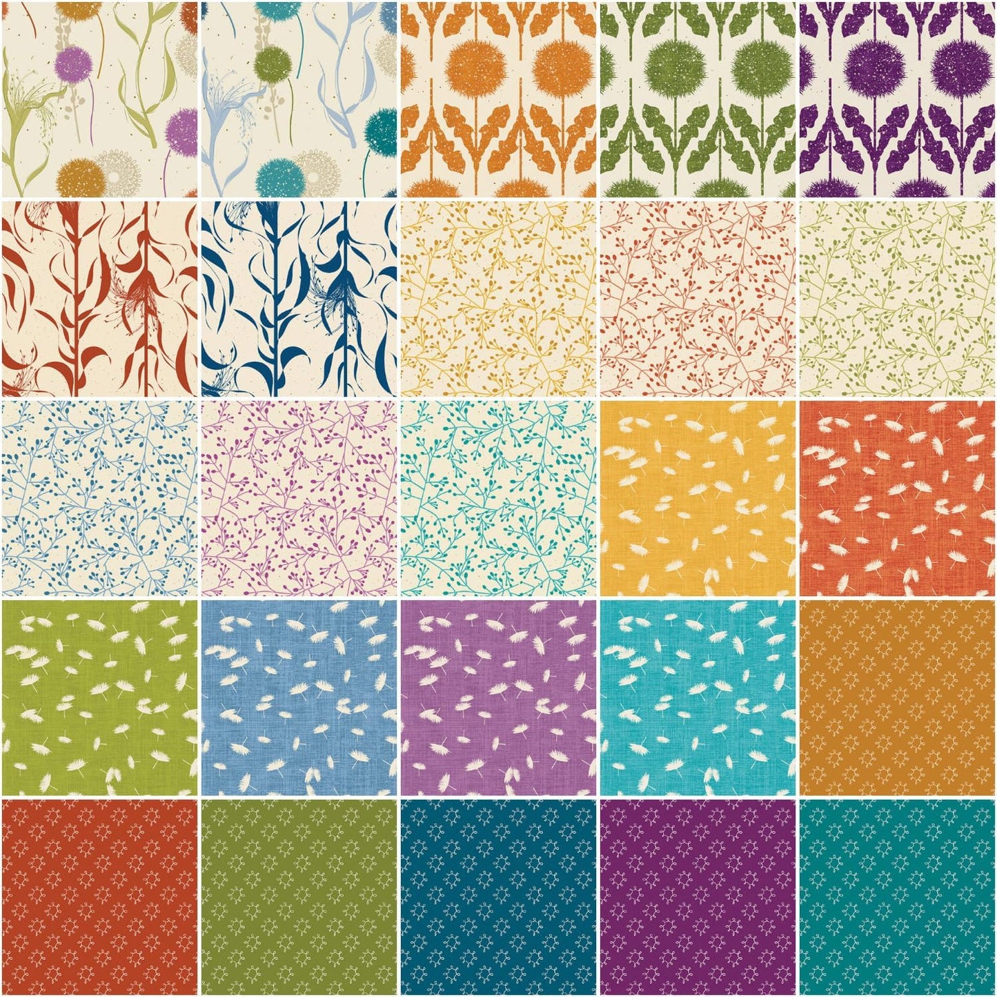 Wishflower 5" x 5" Pack by Rachel Rossi for Benartex