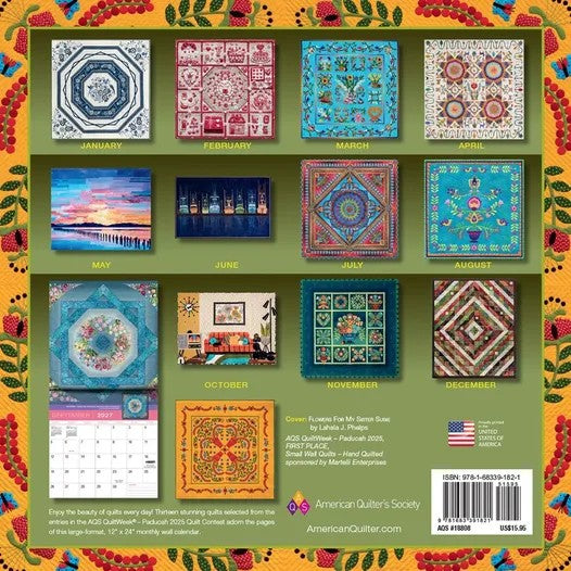American Quilter's Society 2027 Wall Calendar