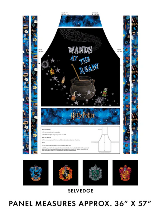 Harry Potter Apron Panel - Pre-order Will Arrive by Late Nov. 2025