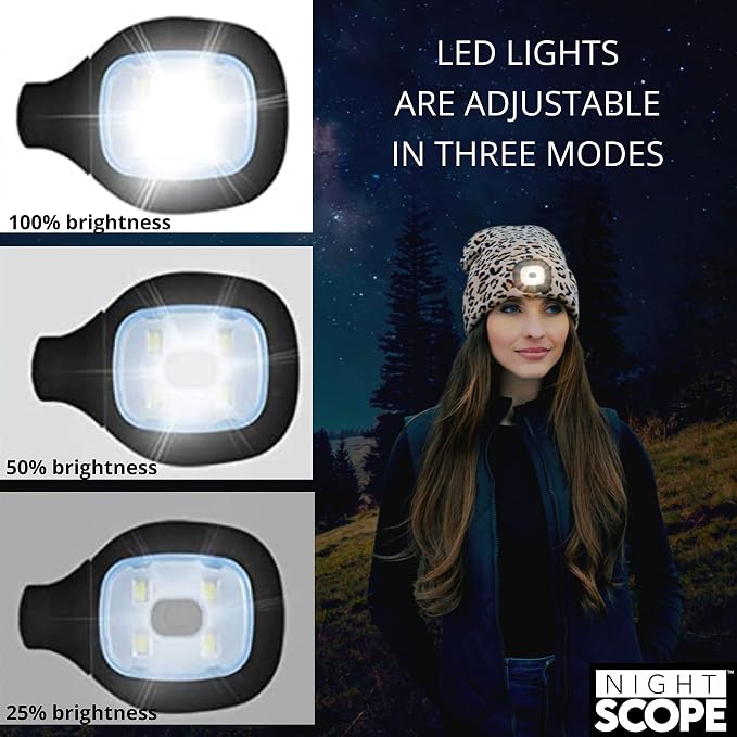 Night Scope Rechargeable LED Knit Beanie