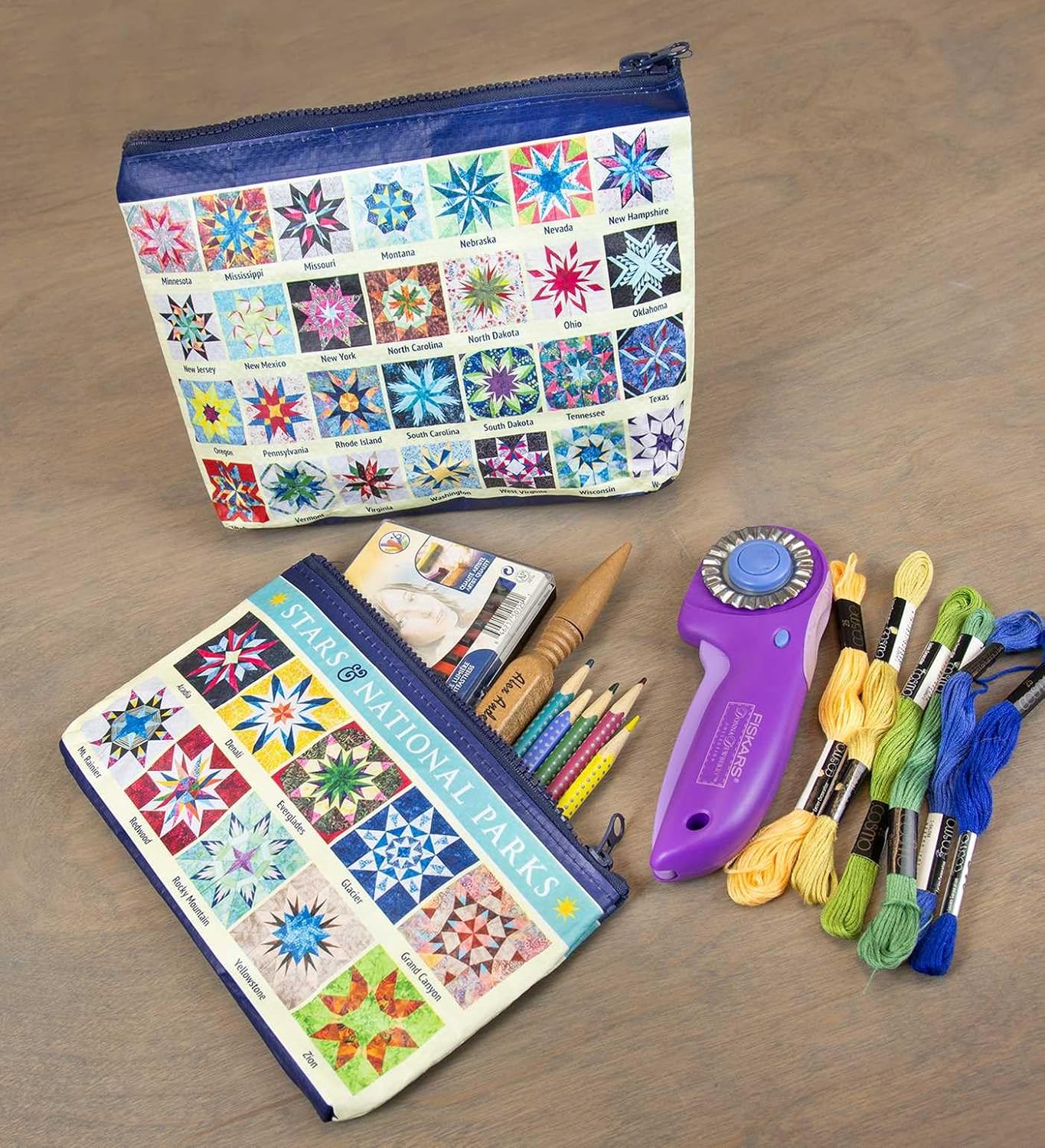 Carol Doak's Fabulous Stars &amp; States Eco Pouch Set