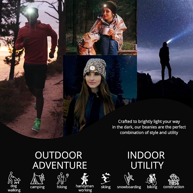 Night Scope Rechargeable LED Knit Beanie