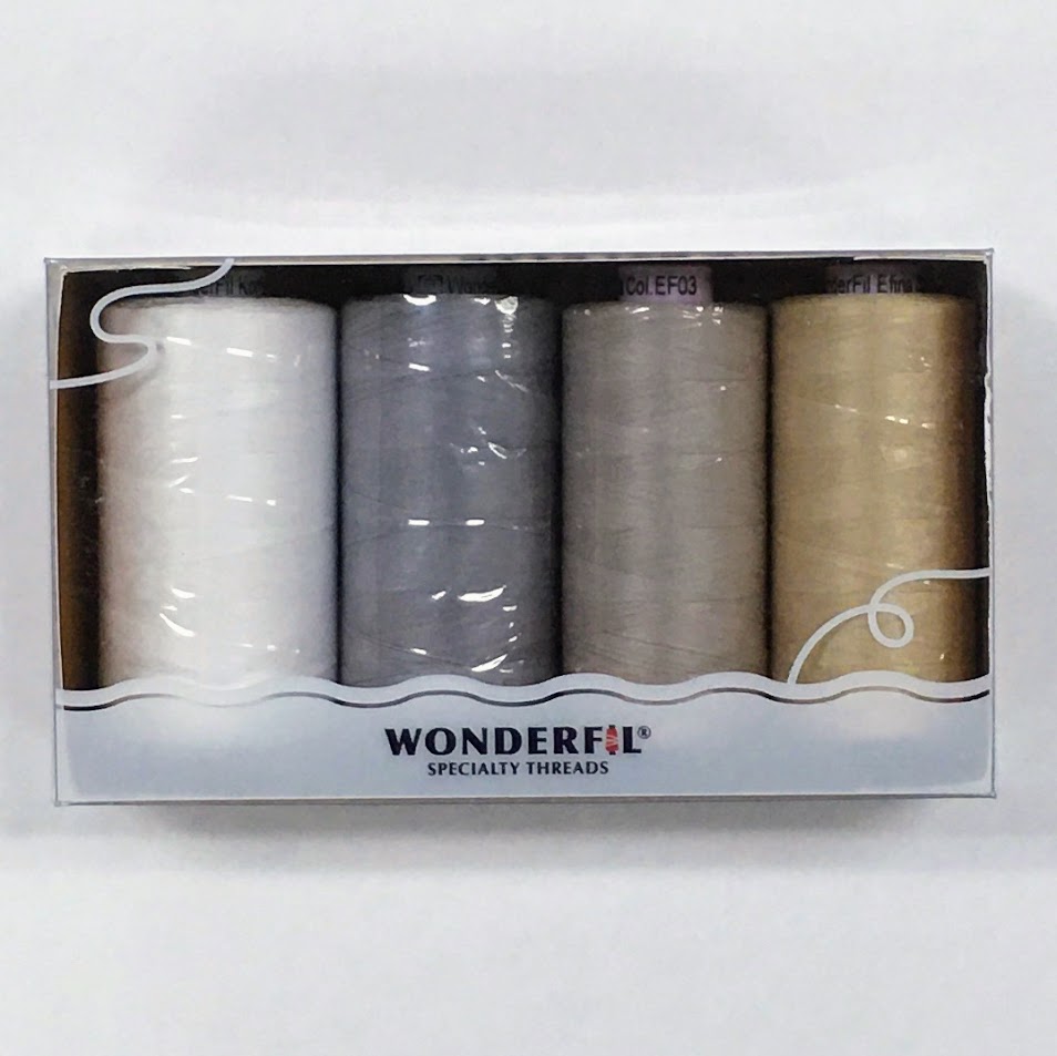 Konfetti Wonderfil 50wt 3-Ply & Efina 60wt 2-Ply - 4 Large Spool Pack