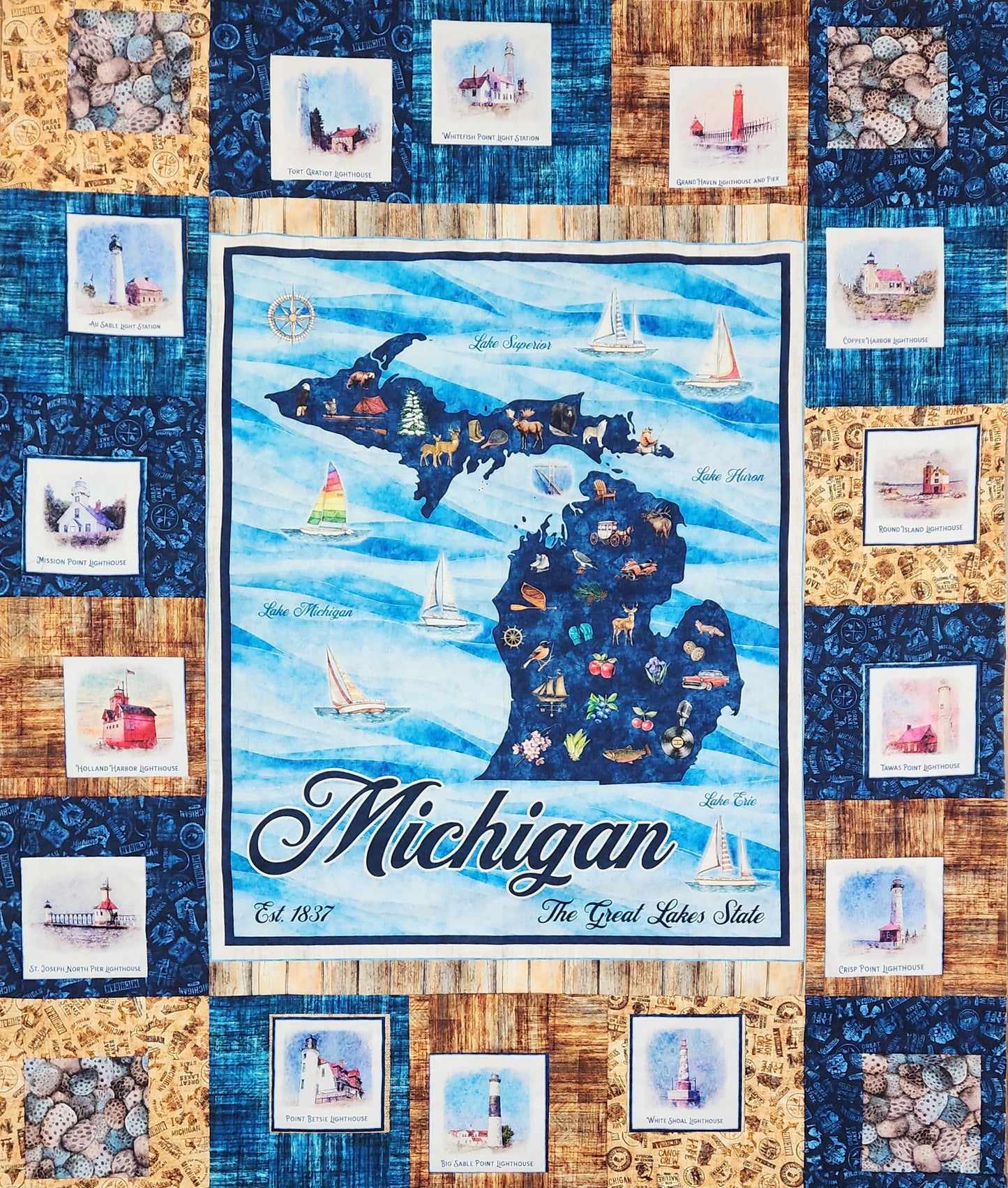 KIT 2026 All Michigan Shop Hop: On A Jaunt Panel Quilt Kit PRE-ORDER