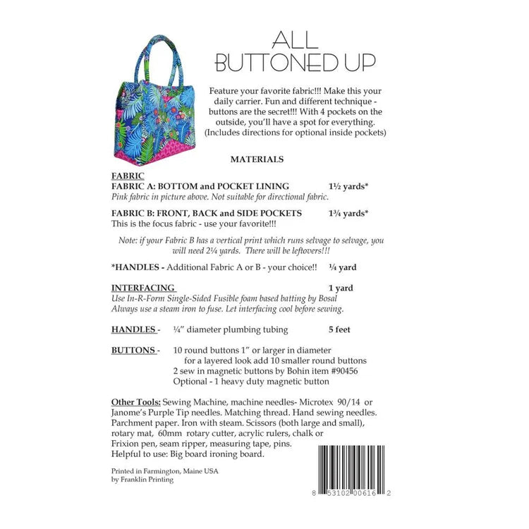 All Buttoned Up Pattern By Aunties Two