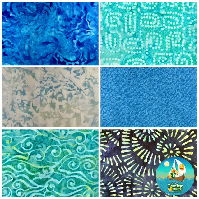 Mystery Five-0 Mini Mystery #6 Pot O' Luck - Batik Blue