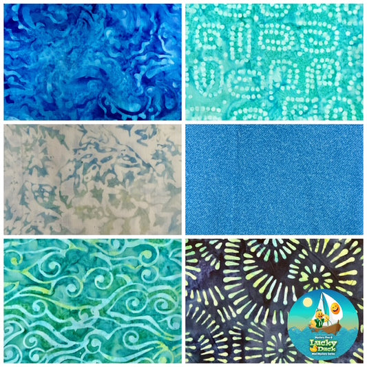 Mystery Five-0 Mini Mystery #6 Pot O' Luck - Batik Blue