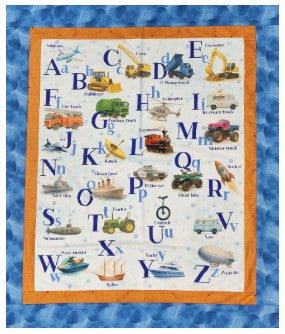 Basic Panel Quilt Blue A-Z Kit