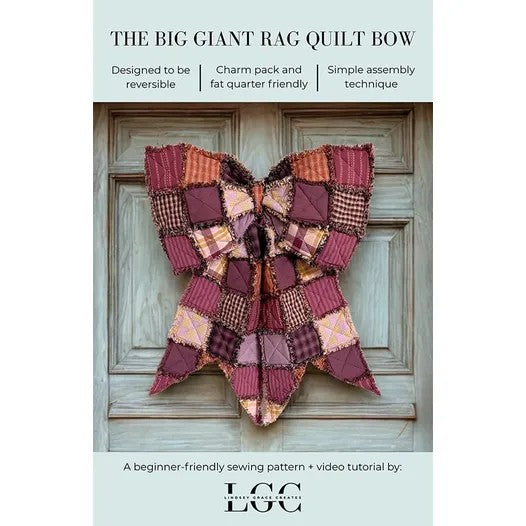 The Big Giant Rag Quilt Bow Pattern