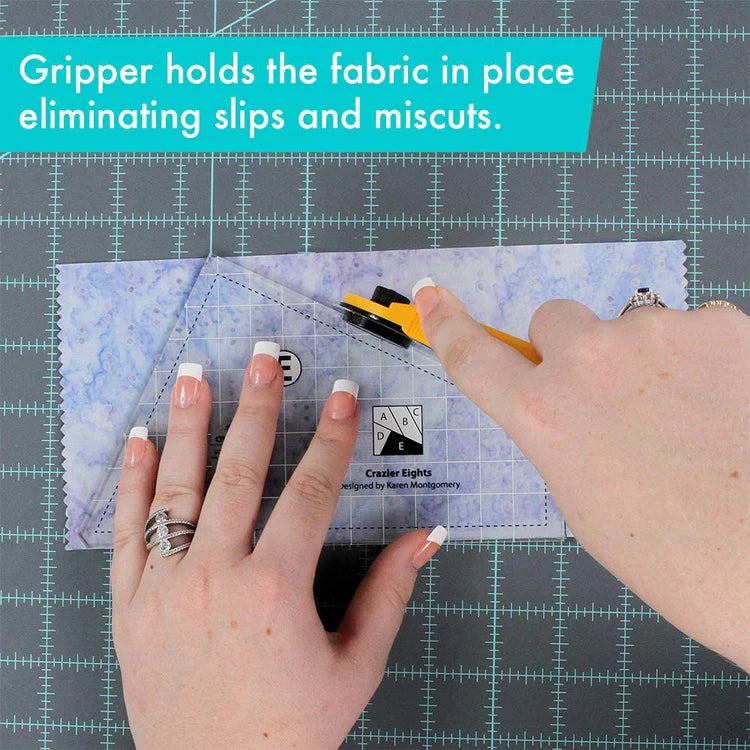 Creative Grids Non-Slip Crazier Eight 8" 5 pc Ruler Set with FREE Pattern