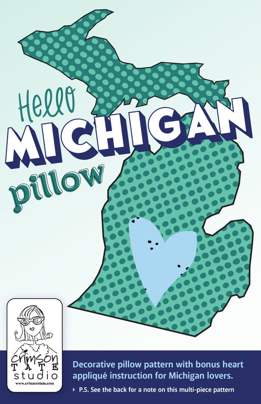 Hello Michigan Pillow Pattern