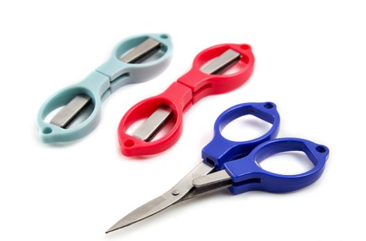 Compact Folding Scissors Purple, Teal, Pink