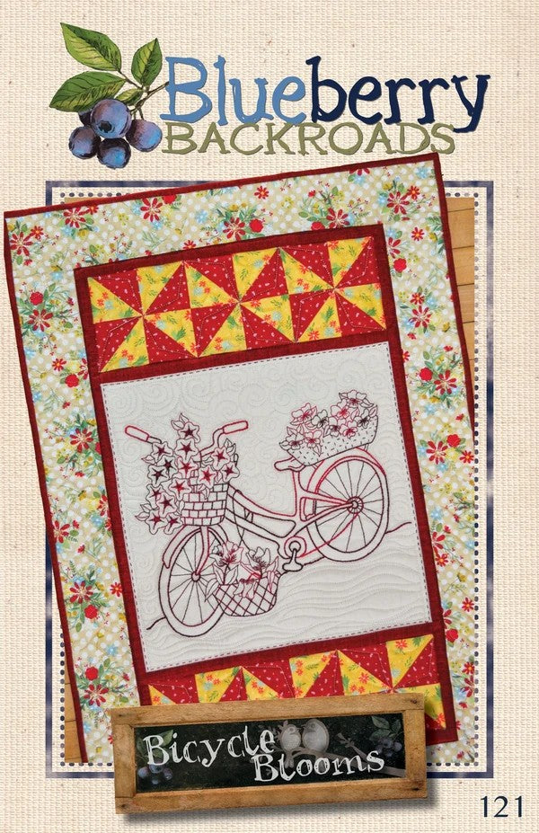 Bicycle Blooms Quilted Wall Hanging Pattern By Blueberry Backroads