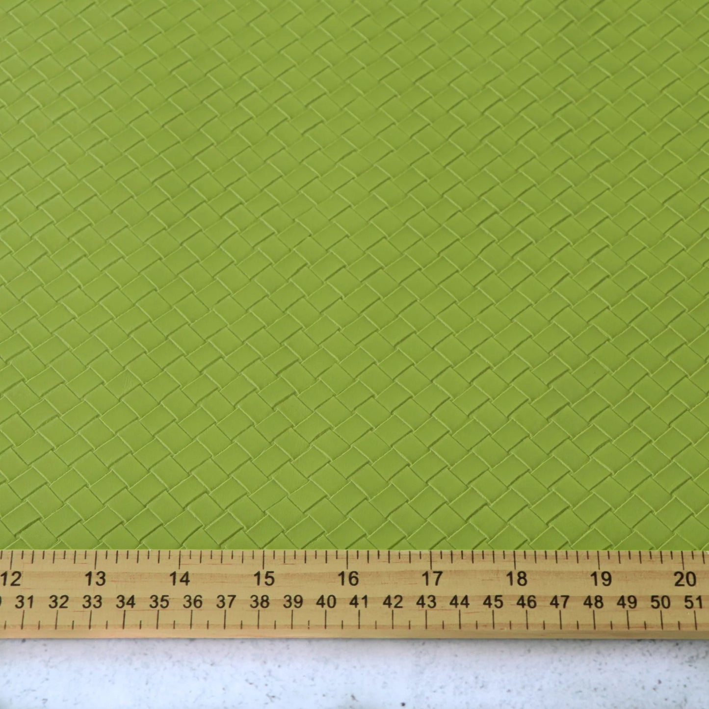 White Grape Basket Weave Faux Leather