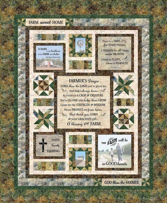 Farm Sweet Home Panel Quilt Pattern
