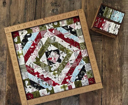 Little Wood Box with Moda Collection Emmitt and Ivy and Pattern by "Just a Little Box" Project