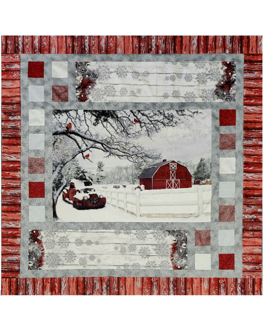 Triptych Frosted Holiday Quilt Kit