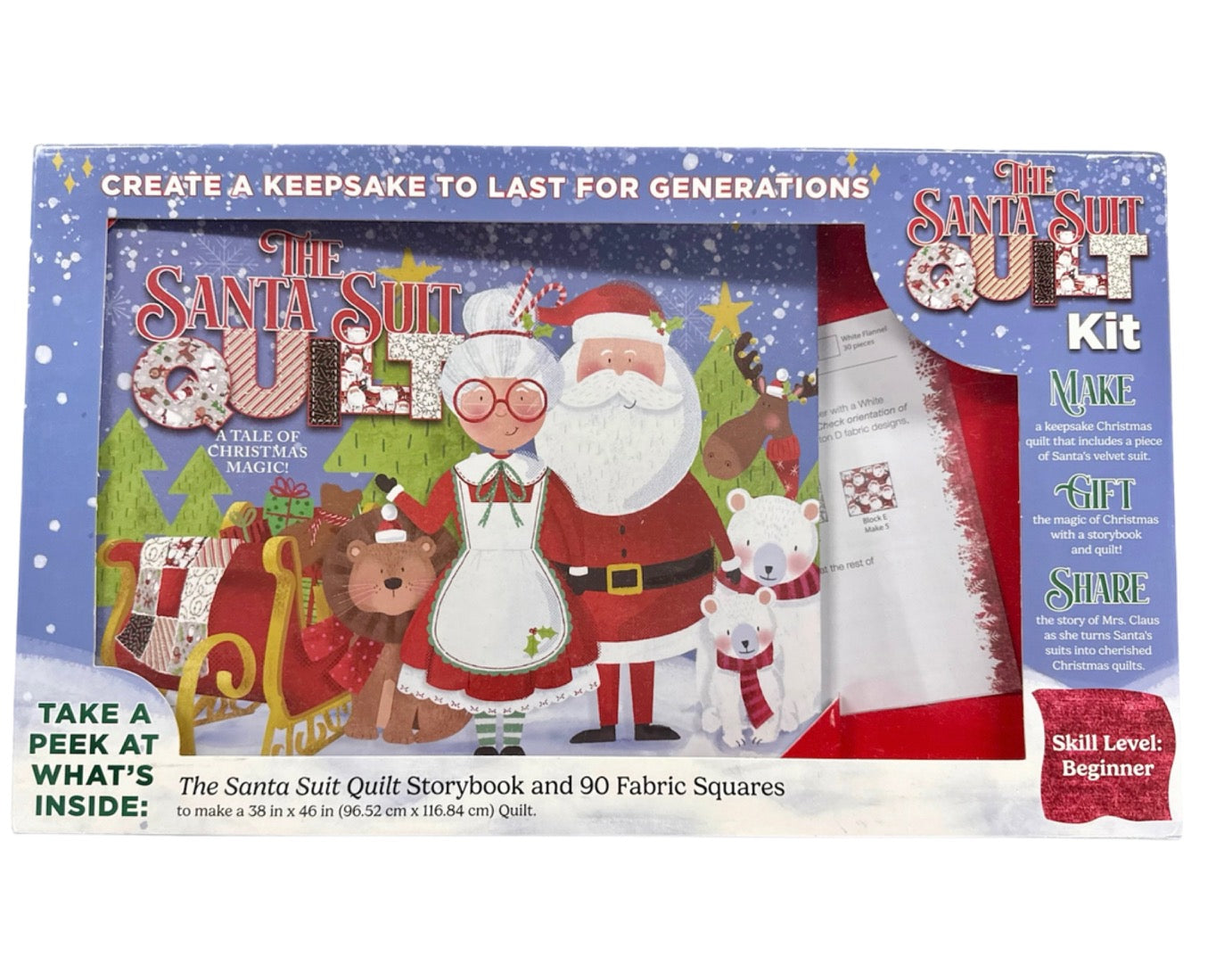 PRE-ORDER Santa Suit Quilt Kit Box with Storybook