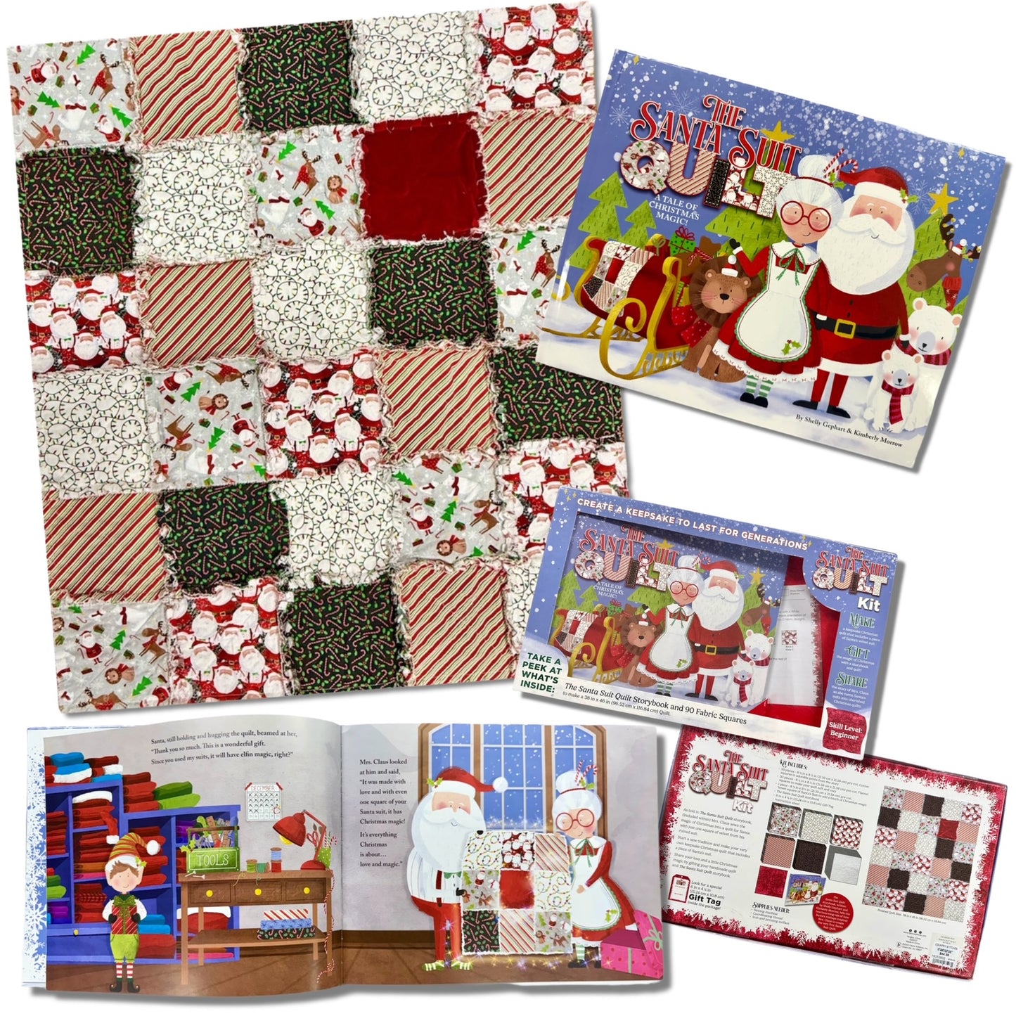 PRE-ORDER Santa Suit Quilt Kit Box with Storybook