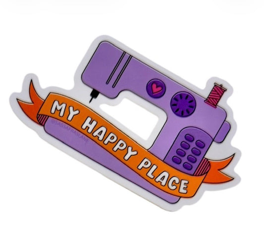 Sewing Themed Stickers: My Happy Place and Fabric & Fries