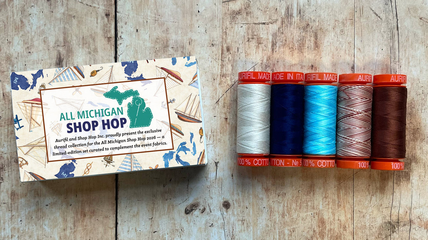 BUY NOW!  2026 All Michigan Shop Hop Exclusive 5 Pack Thread Collection