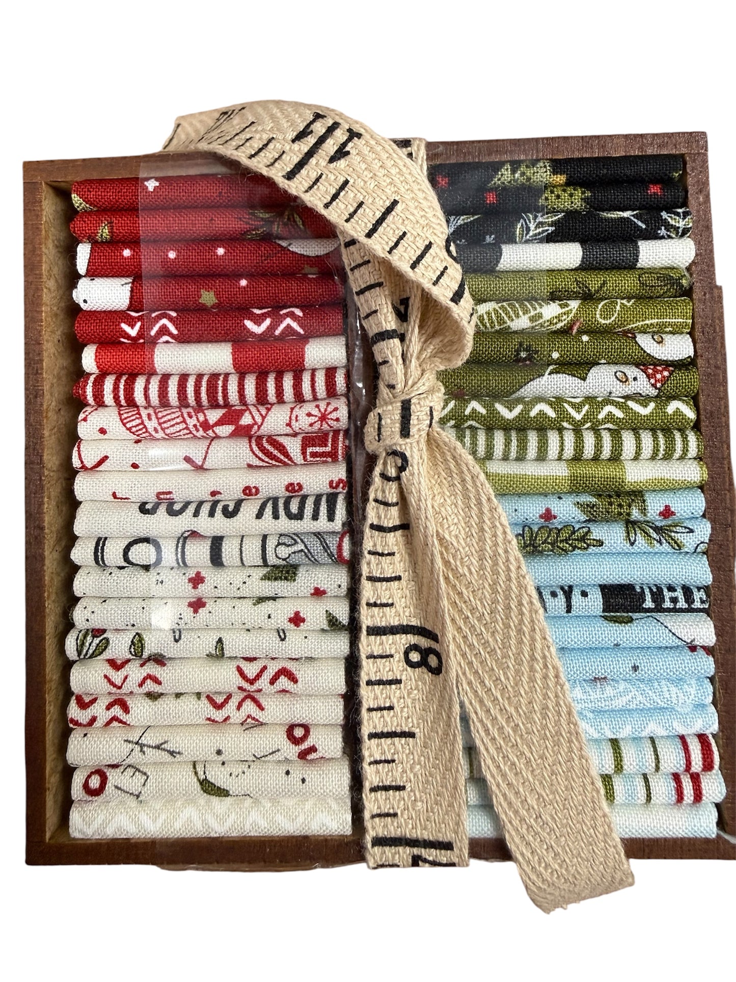 Little Wood Box with Moda Collection Emmitt and Ivy and Pattern by "Just a Little Box" Project