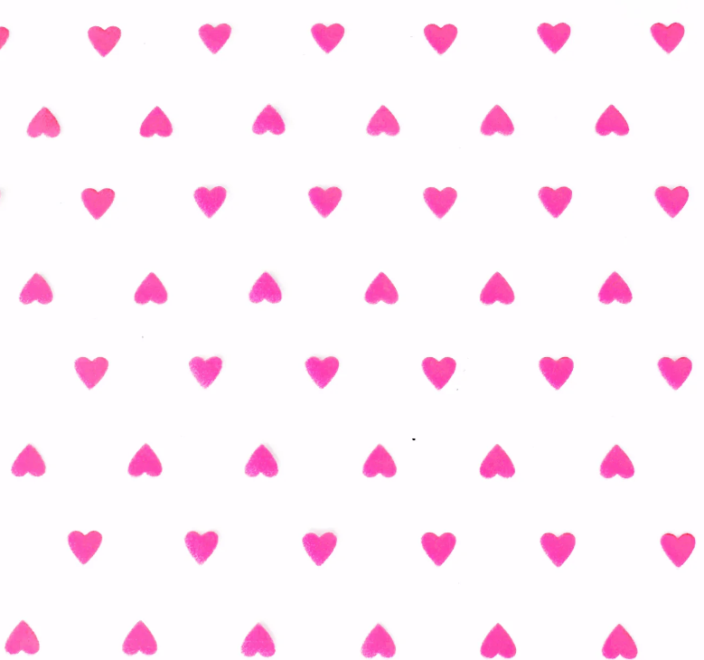 Tiny Hearts Clear Vinyl Roll