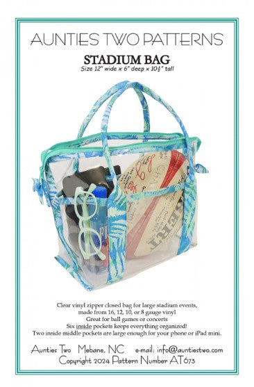 Stadium Bag Pattern by Aunties Two