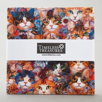 Calico Cats 10" Square Pack By Timeless Treasures
