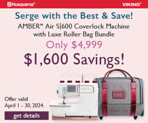 Husqvarna Viking Amber Air S600 - Coverlock Machine BUNDLE