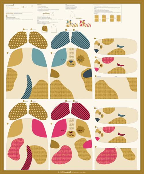 Dog Plushies Panel by Cut Sew Create