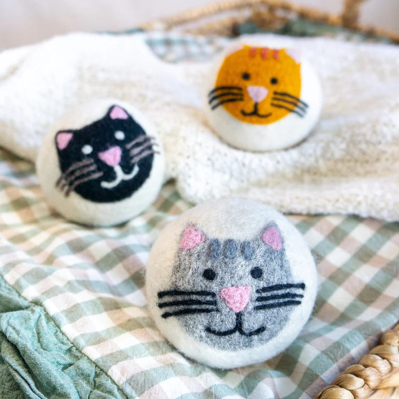 Friendsheep Wool Dryer Balls 3 Pack Bag: House Cats