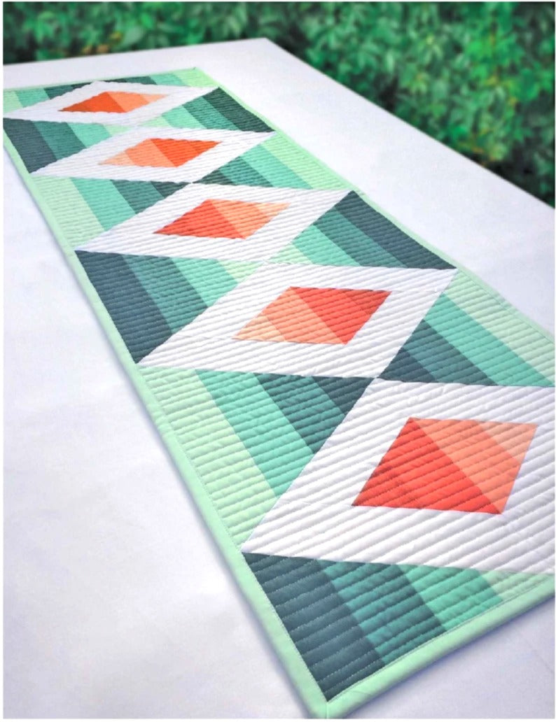 Aztec Diamond Table Runner Pattern By Cut Loose Press