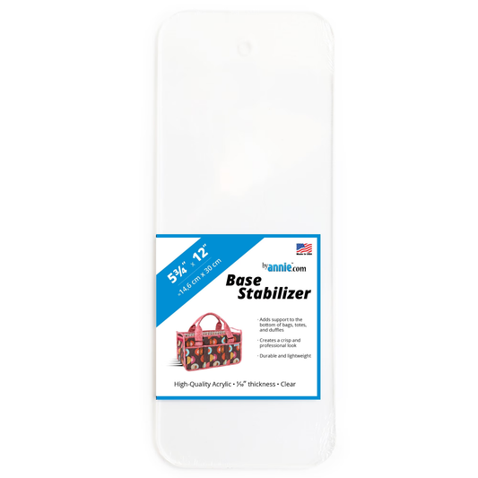 Bag Bottom Stabilizer - Clear Acrylic Base Stabilizer - 5.75" x 12"