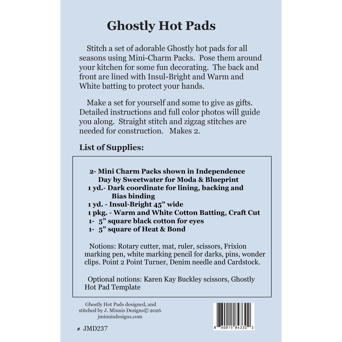 Ghostly Hot Pads Pattern