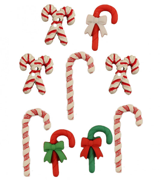Candy Cane Lane Buttons