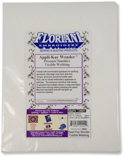 Pressure Sensitive Fusible Webbing, Floriani