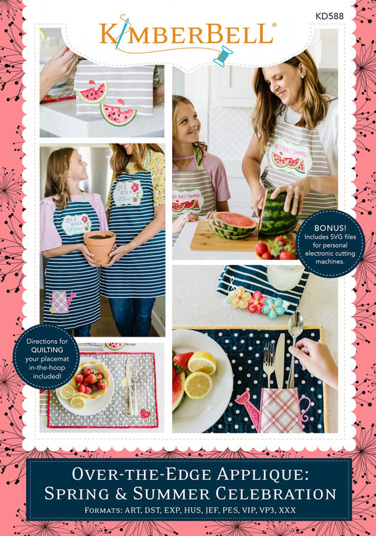 Kimberbell Over-The-Edge Applique: Spring and Summer Celebration Embroidery CD